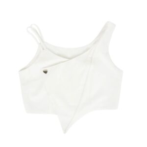 Tank with Heart-Shaped Studs — White