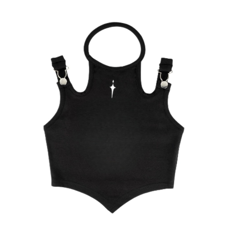 Hip-Hop Style Trendy Tank Top — Black