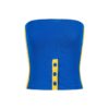 Dopamine-Style Strapless Camisole — Blue & Yellow Colorblock