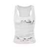 Hip-Hop Graffiti Print Camisole Top — Grey