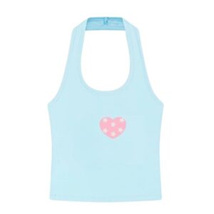 Cropped Tank Top — Lake Blue