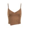 V-Neck Slim-Fit Camisole — Brown